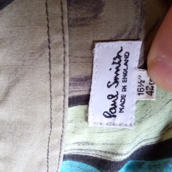 VTG RARE Paul Smith Colorful Abstract Wavey Stripe & Polkadot Dress Shirt. 2XL - Picture 5 of 5